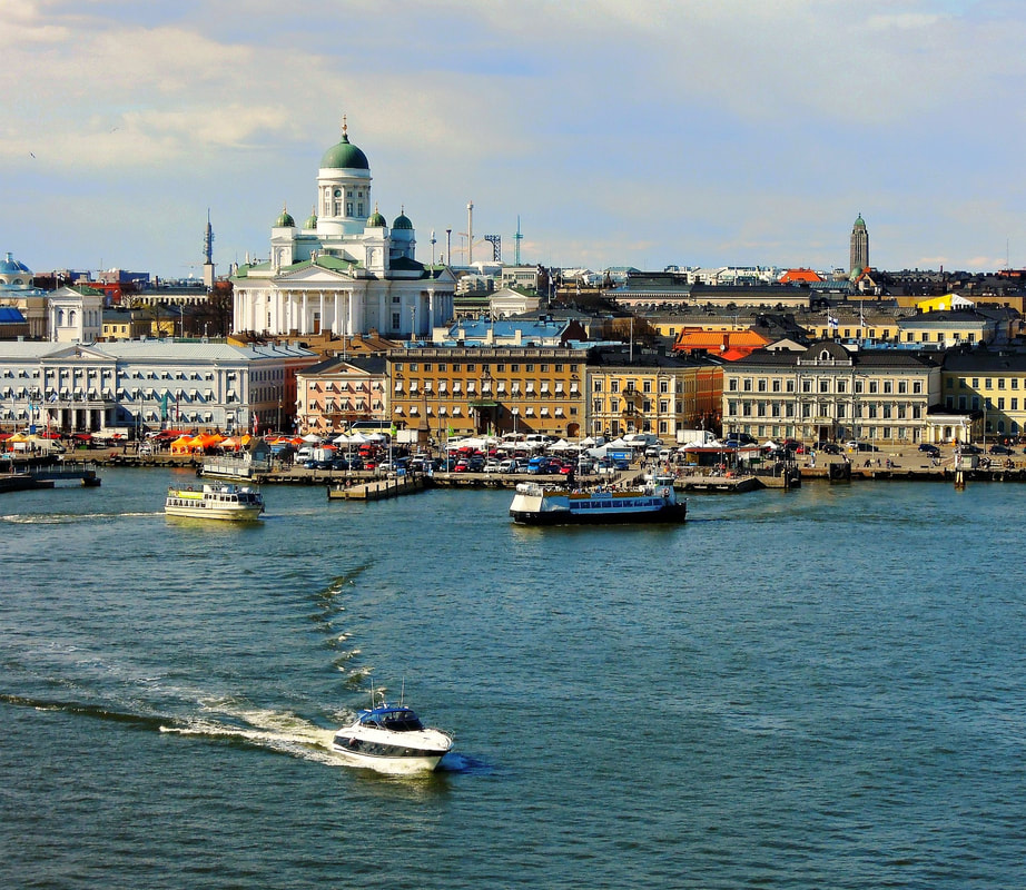 Helsinki city skyline